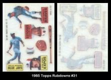 1985 Topps Rubdowns #31