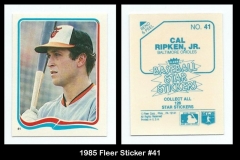 1985 Fleer Sticker #41