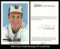 1986 Orioles Health Message #15 Leadership
