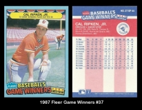 1987 Fleer Game Winners #37