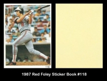 1987 Red Foley Sticker Book #118