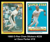 1988 O-Pee-Chee Stickers #228 w Dave Parker #19