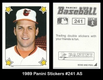 1989 Panini Stickers #241 AS
