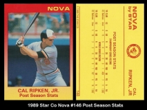1989 Star Co Nova #146 Post Season Stats
