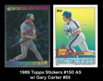1989 Topps Stickers #150 AS w Gary Carter #55