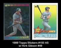 1989 Topps Stickers #150 AS w Kirk Gibson #49