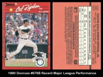1990 Donruss #676B Recent Major League Performance