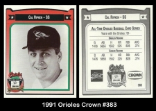 1991 Orioles Crown #383