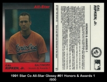 1991 Star Co All-Star Glossy #61 Honors & Awards 1