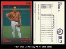 1991 Star Co Glossy #4 All-Star Stats