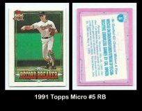 1991 Topps Micro #5 RB