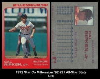 1992 Star Co Millennium '92 #21 All-Star Stats