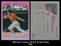1992 Star Co Nova '92 #75 All-Star Stats