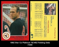 1992 Star Co Platinum '92 #52 Fielding Data