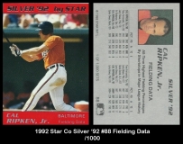 1992 Star Co Silver '92 #88 Fielding Data