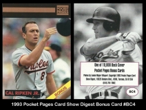 1993 Pocket Pages Card Show Digest Bonus Card #BC4
