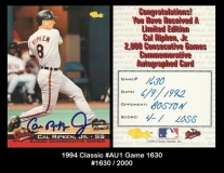 1994 Classic #Au1 Game 1630