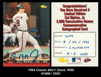 1994 Classic #Au1 Game 1699