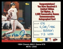1994 Classic #Au1 Game 676