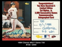 1994 Classic #Au1 Game 735