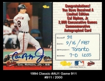 1994 Classic #Au1 Game 911