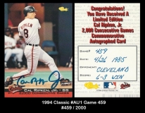 1994 Classic #AU1 Game 459