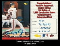 1994 Classic #Au1 Game 1241