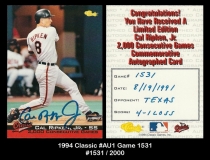 1994 Classic #Au1 Game 1531