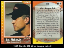 1995 Star Co #82 Minor League Info 2