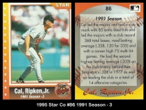 1995 Star Co #86 1991 Season - 3