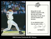 1996 Orioles Postcards #31 Glossy
