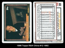 1996 Topps R&N China #12 1992