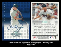 1998 Donruss Signature Autographs Century #93