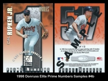 1998 Donruss Elite Prime Numbers Samples #4b