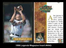 1998 Legends Magazine Insert #NNO