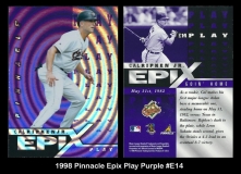 1998 Pinnacle Epix Play Purple #E14