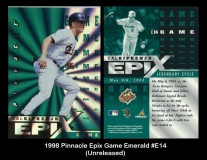 1998 Pinnacle Epix Game Emerald #E14