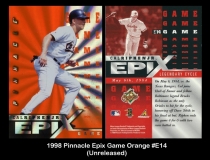 1998 Pinnacle Epix Game Orange #E14