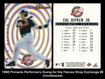 1998 Pinnacle Performers Swing for the Fences Shop Exhange #8 Unreleased