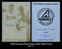 1998-Pinnacle-Press-Plates-183-Yellow-Front