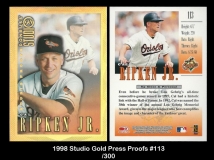1998 Studio Gold Press Proofs #113