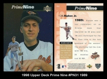 1998 Upper Deck Prime Nine #PN31 1989