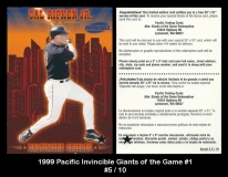1999 Pacific Invincible Giants of the Game #1