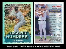1999 Topps Chrome Record Numbers Refractors #RN9