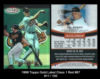 1999 Topps Gold Label Class 1 Red #67