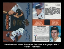 2000 Bowmans Best Franchise Favorites Autographs #FR2C