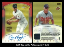 2000 Topps HD Autographs #HBA2