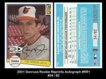 2001 Donruss Rookie Reprints Autograph #RR1