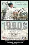 2001 Fleer Premium Decades of Excellence Autographs #15