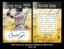 2001 Donruss Signature Milestone Marks #27